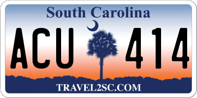 SC license plate ACU414
