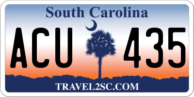 SC license plate ACU435