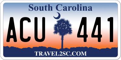 SC license plate ACU441