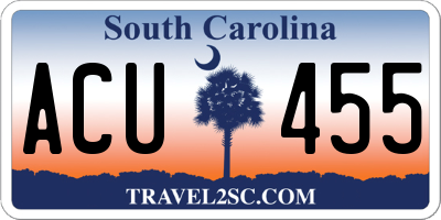 SC license plate ACU455