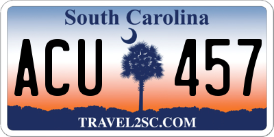 SC license plate ACU457
