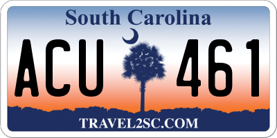 SC license plate ACU461