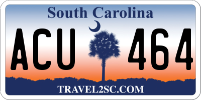 SC license plate ACU464
