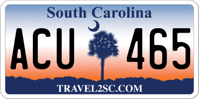 SC license plate ACU465