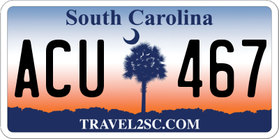 SC license plate ACU467