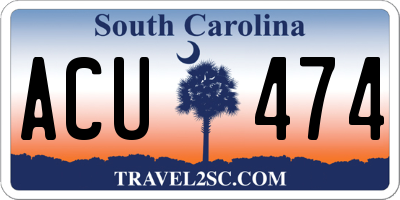 SC license plate ACU474