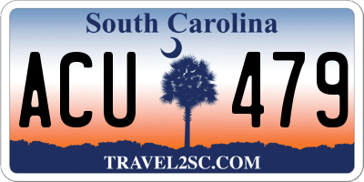 SC license plate ACU479