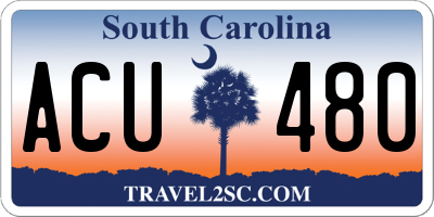 SC license plate ACU480