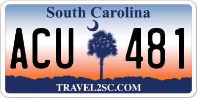SC license plate ACU481