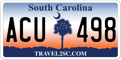 SC license plate ACU498