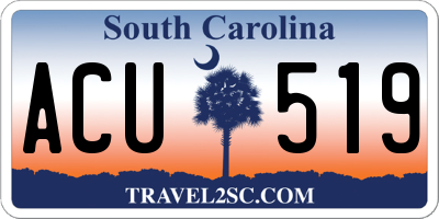 SC license plate ACU519