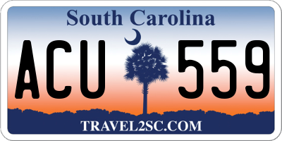 SC license plate ACU559