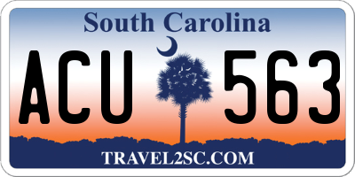 SC license plate ACU563