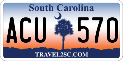 SC license plate ACU570