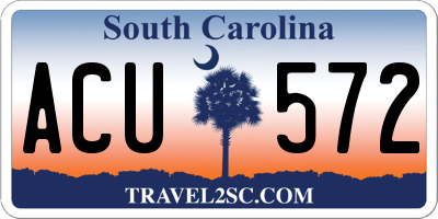 SC license plate ACU572