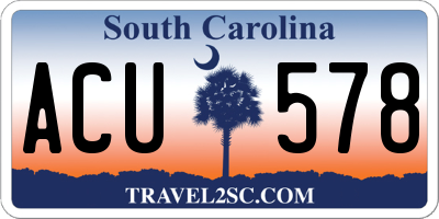 SC license plate ACU578