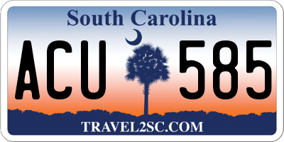 SC license plate ACU585
