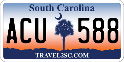 SC license plate ACU588