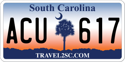 SC license plate ACU617
