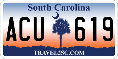 SC license plate ACU619