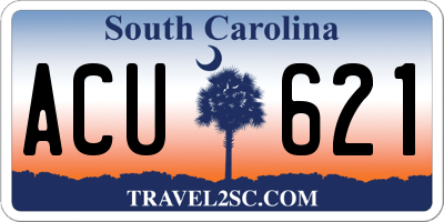 SC license plate ACU621