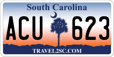 SC license plate ACU623
