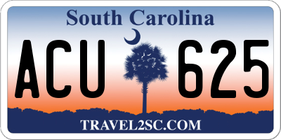 SC license plate ACU625
