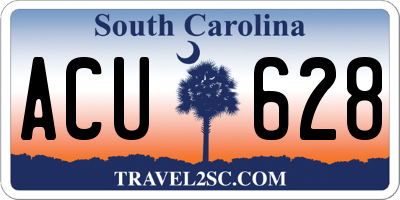 SC license plate ACU628