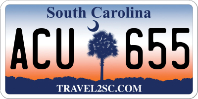 SC license plate ACU655