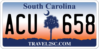 SC license plate ACU658