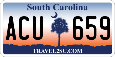 SC license plate ACU659