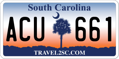 SC license plate ACU661