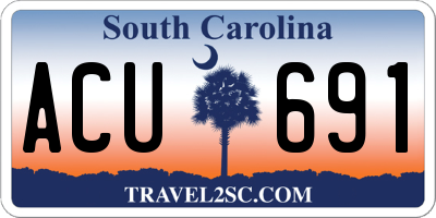 SC license plate ACU691