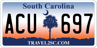 SC license plate ACU697