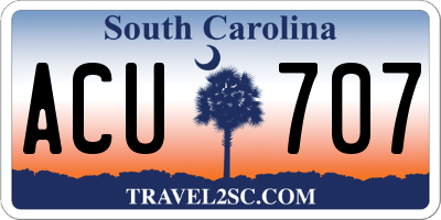 SC license plate ACU707