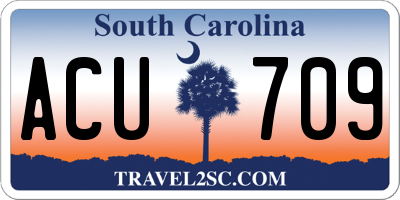SC license plate ACU709