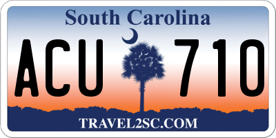 SC license plate ACU710