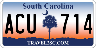 SC license plate ACU714