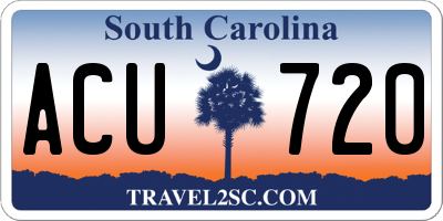 SC license plate ACU720
