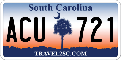 SC license plate ACU721