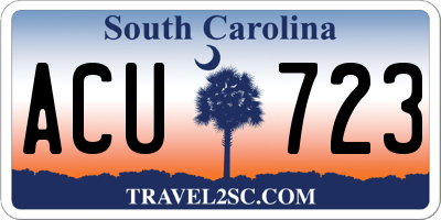 SC license plate ACU723