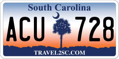 SC license plate ACU728
