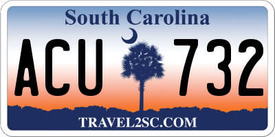 SC license plate ACU732