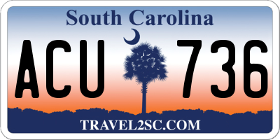 SC license plate ACU736