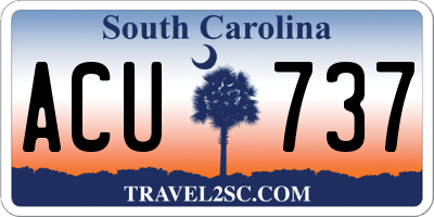 SC license plate ACU737