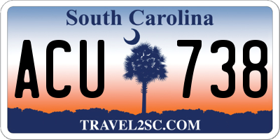 SC license plate ACU738
