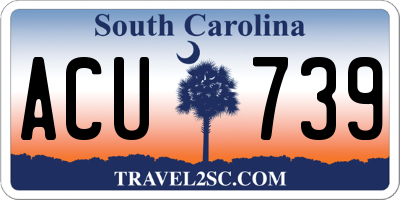 SC license plate ACU739
