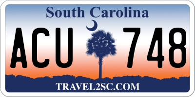 SC license plate ACU748