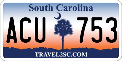 SC license plate ACU753