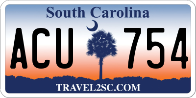SC license plate ACU754
